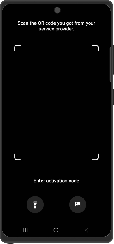 Tap <b>Enter activation code</b>